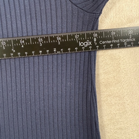 Reformation Dress Womens Small Navy Agatha Knit Ribbed Long Sleeve Button Front - Picture 10 of 11